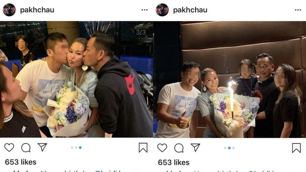 周焯華日前和家人替老婆陳慧玲慶生。圖/翻攝自周柏豪Instagram