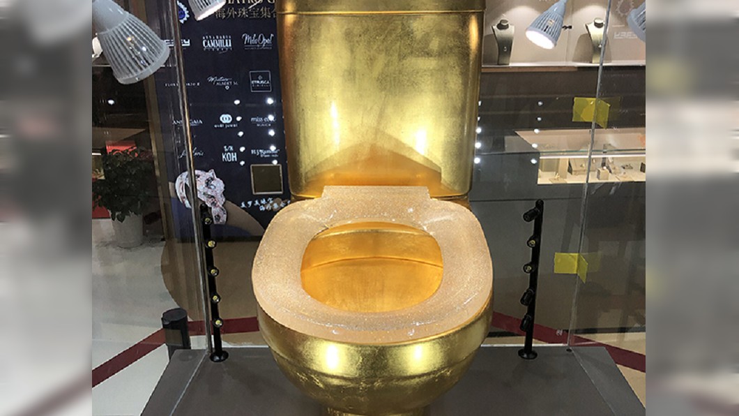 豪氣非凡!坐墊鑲4萬顆鑽石 「金馬桶」破世界紀錄