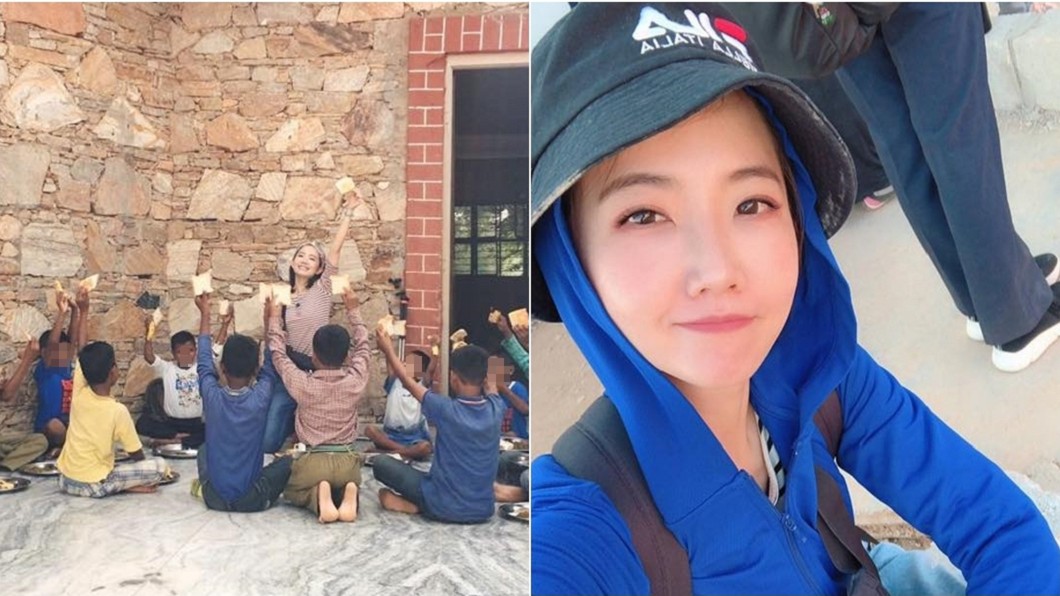 謝忻遠赴國外當志工。圖／翻攝謝忻臉書