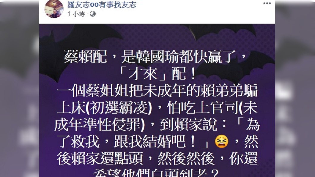 圖/翻攝自羅友志臉書