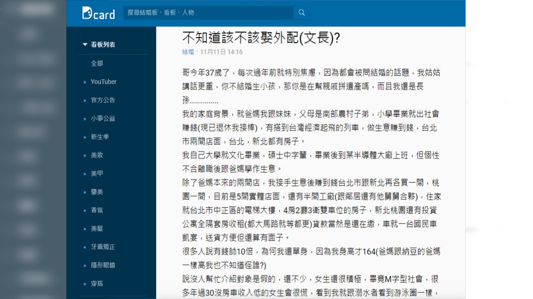 原PO在全台擁有5間店面。圖／翻攝自Dcard