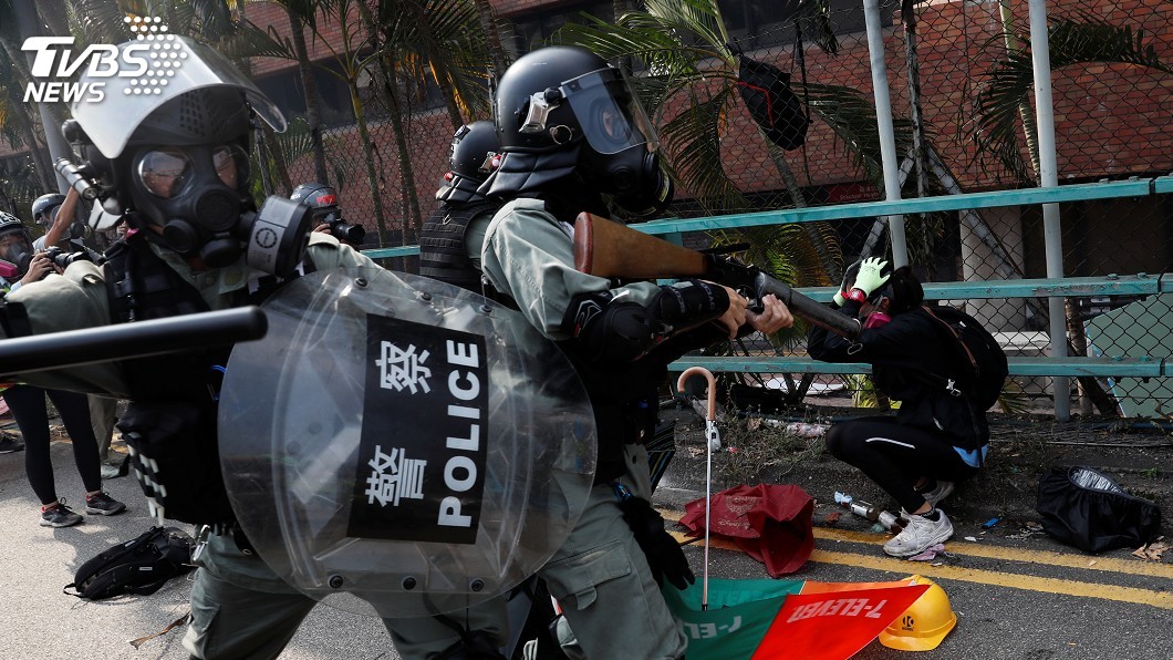 「反送中」警民衝突延燒，香港理工大學成戰場。(圖／達志影像／路透社)