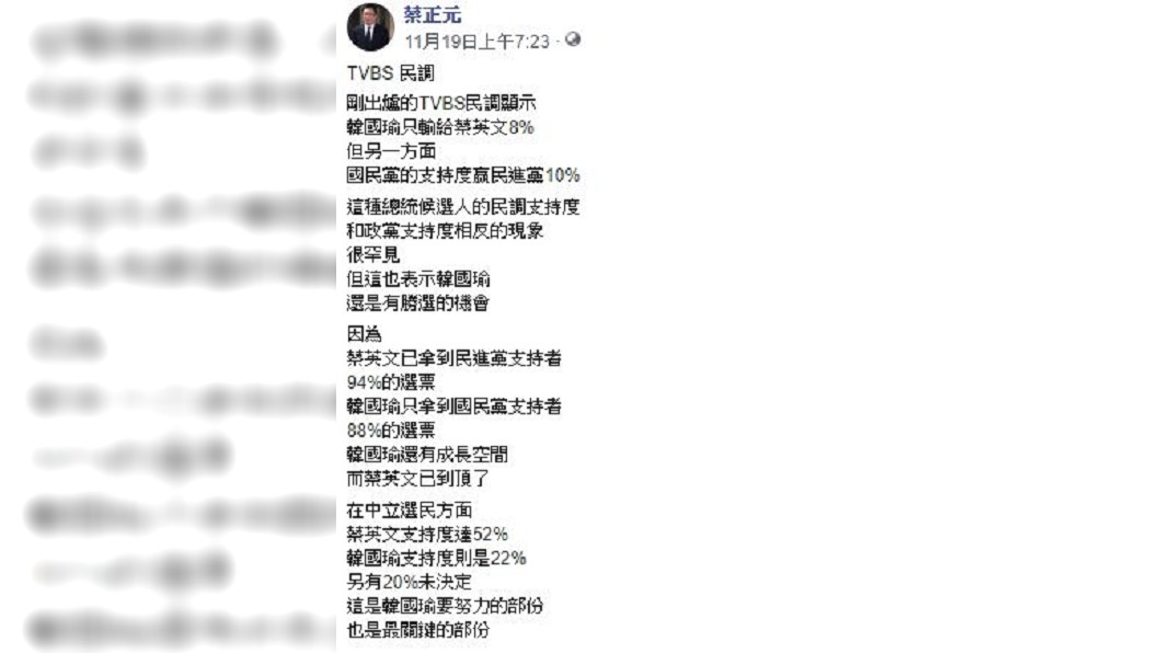圖/翻攝自蔡正元臉書