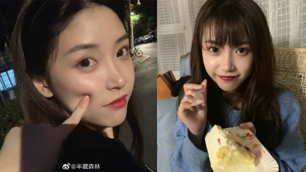 小起外表神似IU而爆紅。圖／翻攝自半藏森林微博