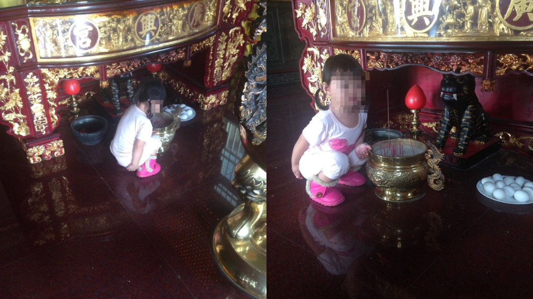 虎爺金爐前蹲下!女兒「遮屁」吐1句 媽秒下跪謝罪
