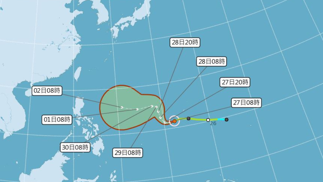 北冕颱風恐成強颱　下週一變天東北部現短暫雨