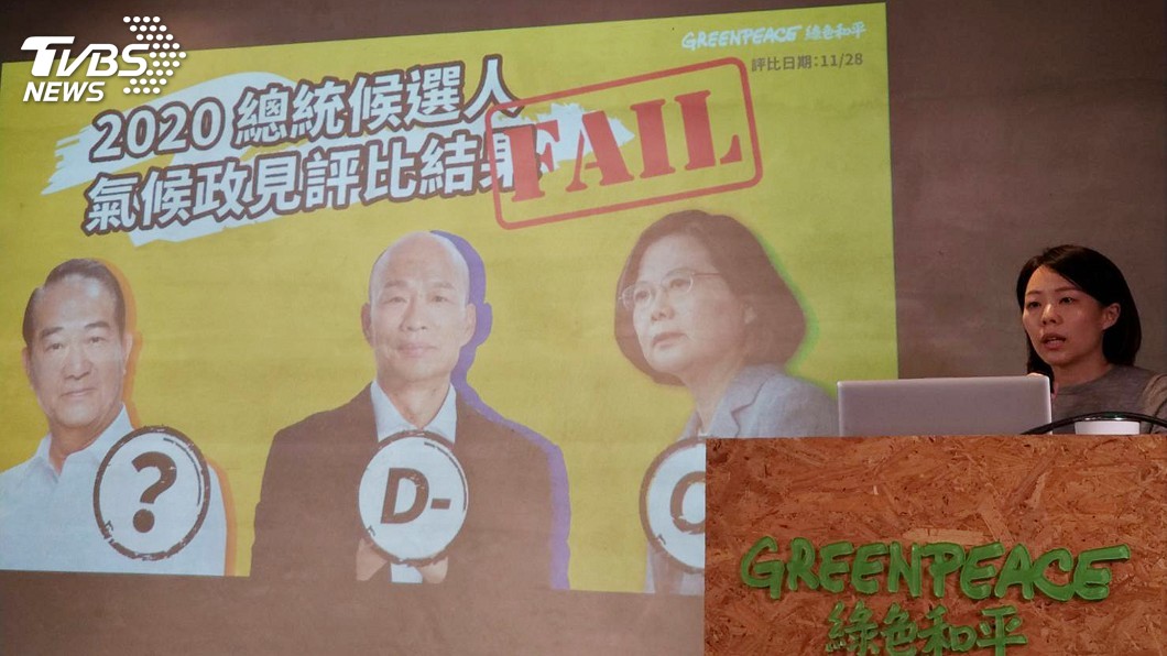 綠色和平評氣候能源政見不及格 蔡韓陣營反駁