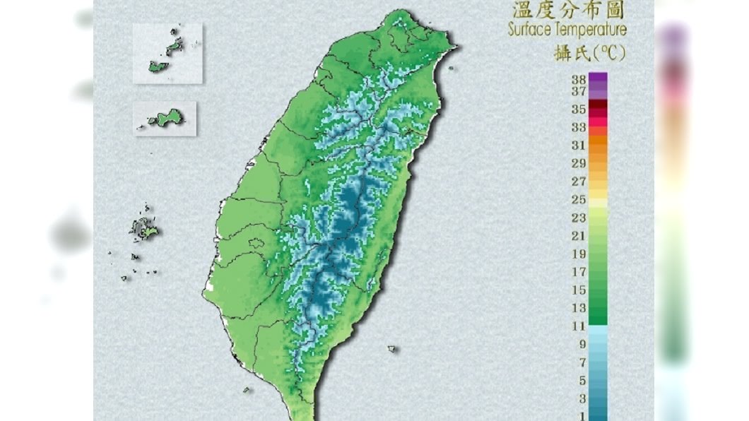 冷氣團到!低溫探12度 圖解1週天氣有機會降雪