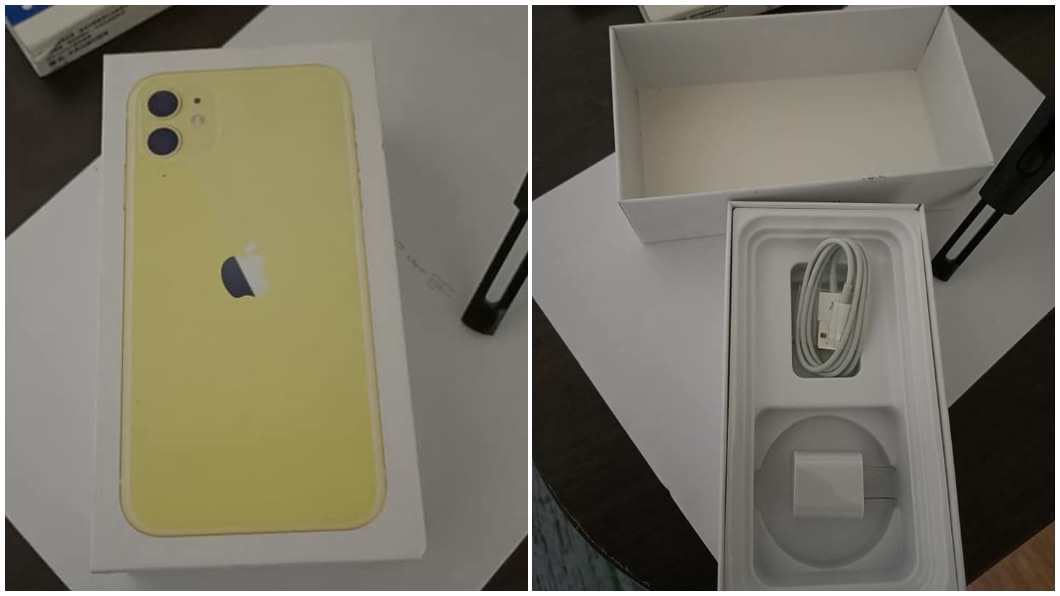 說好的iPhone 11變成不知來源的充電組。(圖/翻攝自爆怨公社)