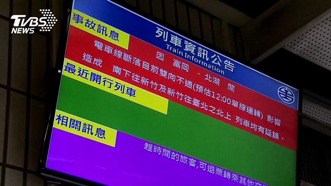 「電車線」壞! 台鐵「富岡-北湖」一度中斷
