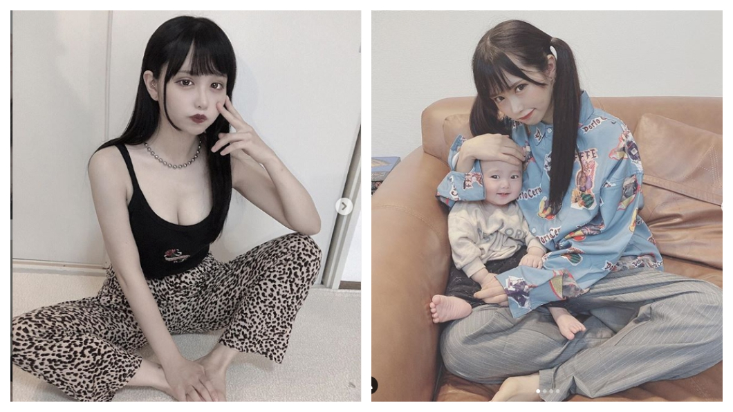 日向鈴表示自己沒有整胸部,她現在育有一子 (圖/翻攝自日向すず IG)