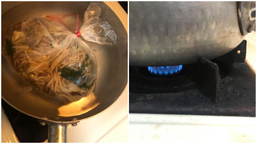 1名女網友分享自己隊友把乾麵加熱的方式，她看了當場傻眼。(圖／翻攝自爆怨公社)