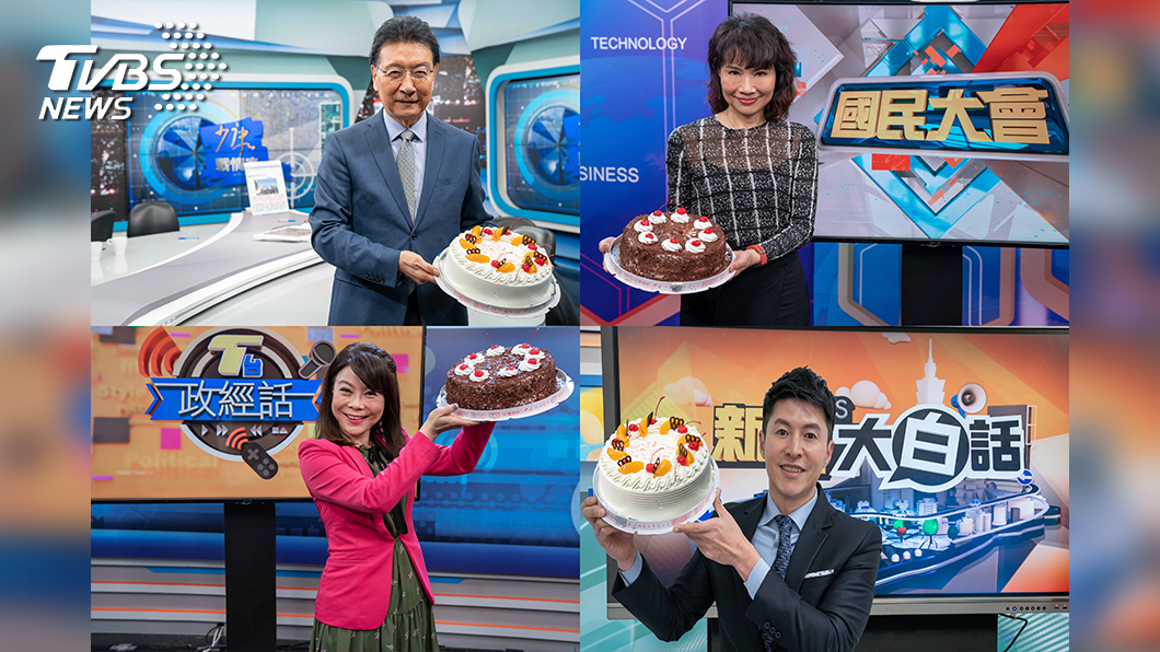 大選前夕收視開紅盤 TVBS主持群切蛋糕振士氣