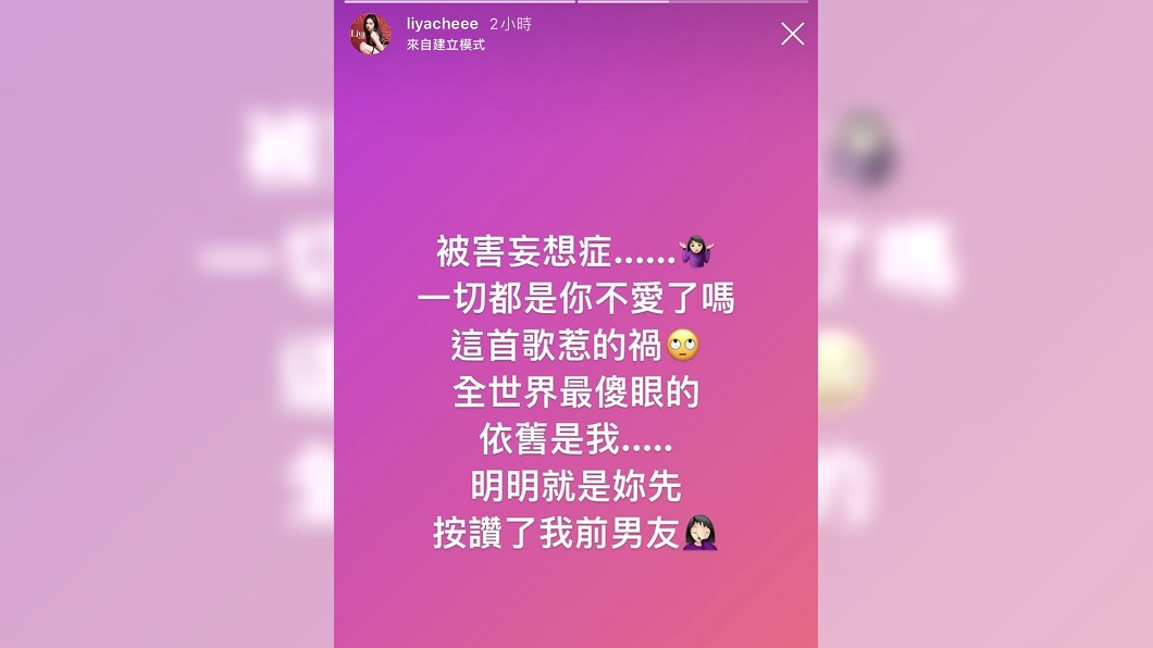 莉婭發限時動態回擊。圖/翻攝自莉婭Instagram