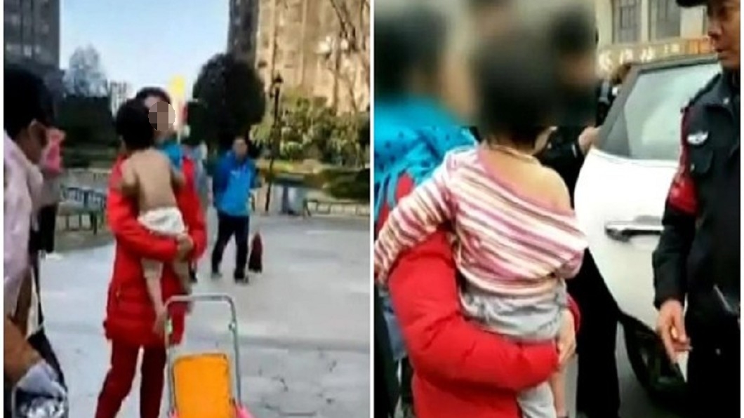 寒冬逼幼女裸上身逛街! 狠母穿羽絨大衣:鍛鍊她身體