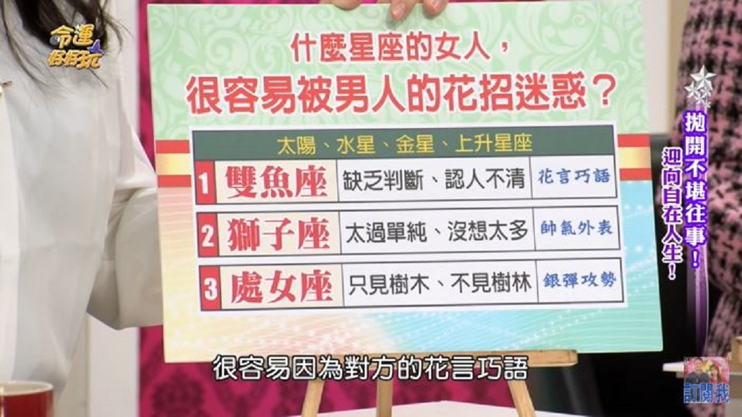 「容易被男人花招迷惑」的3星座,雙魚座第一名。(圖/翻攝自命運好好玩youtube頻道)