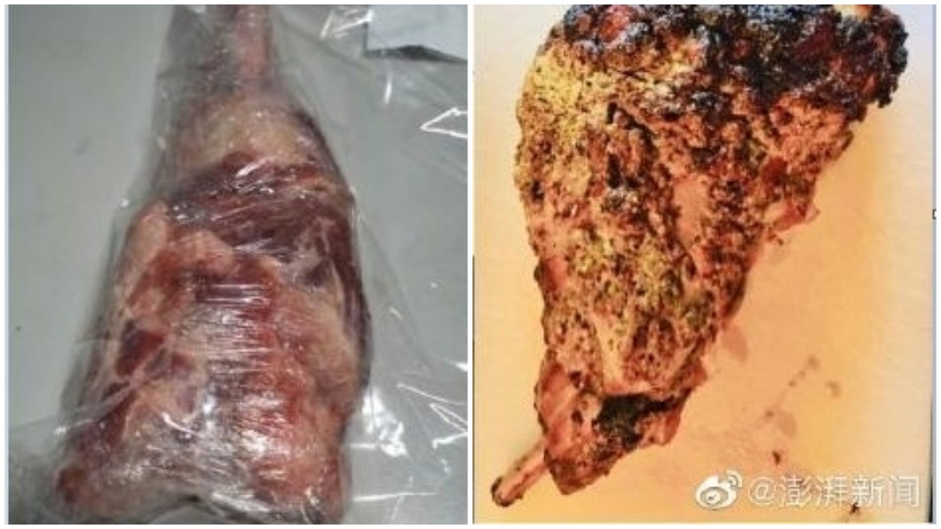 男方喜歡吃烤羊腿,女學霸甚至多次烤給他吃。(圖/翻攝自微博)