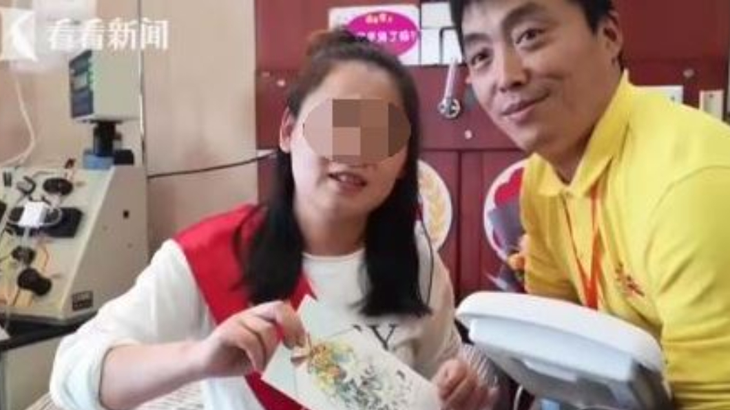 朱女為捐贈幹細胞救人,每天吃5餐努力增重。(圖/翻攝自看看新聞)