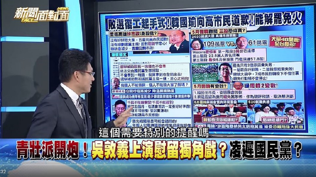 謝震武對於趙少康給予韓國瑜的建議發表看法。(圖/ 翻攝自《新聞面對面》YouTube)