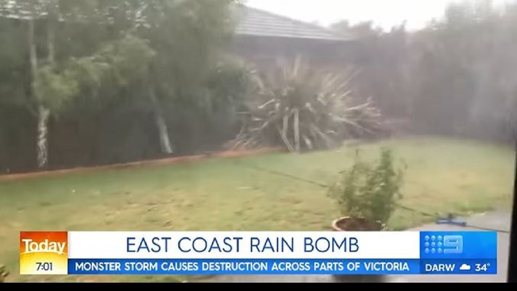 雪梨、墨爾本與布里斯班等地16日下雨了。(圖／翻攝自Nine News Australia YouTube)