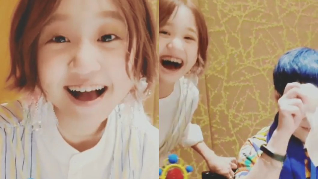 Lulu化身成幼稚小屁孩。(圖/翻攝自黃子佼Instagram)