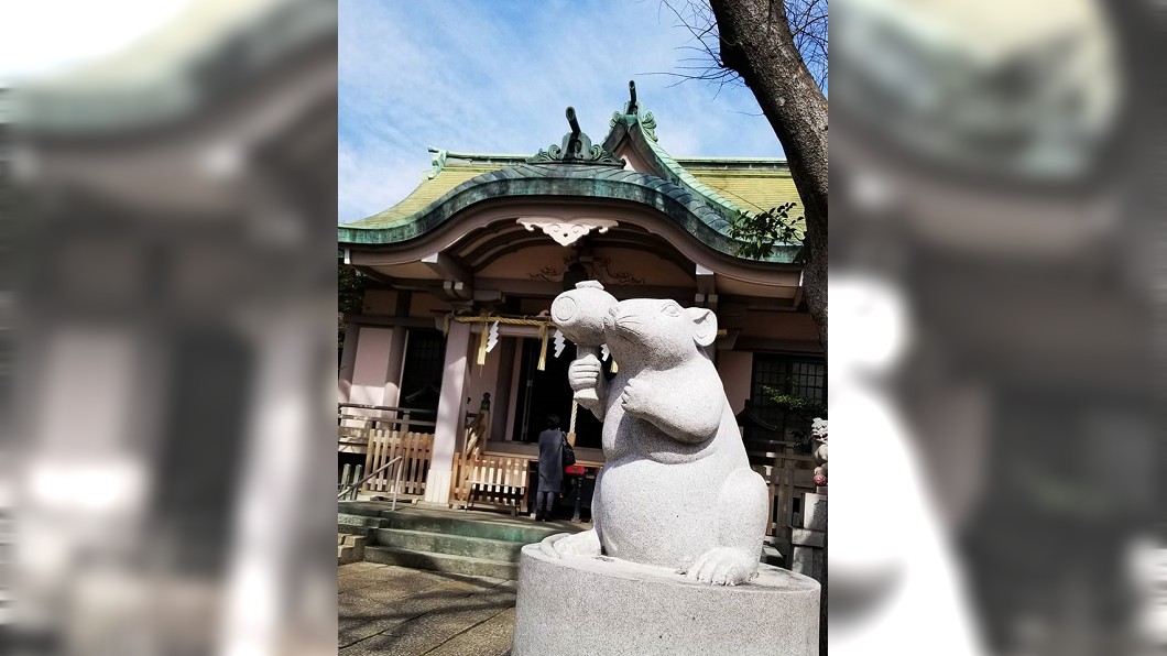 轉一圈神社老鼠石 日人也喜迎鼠年求好運