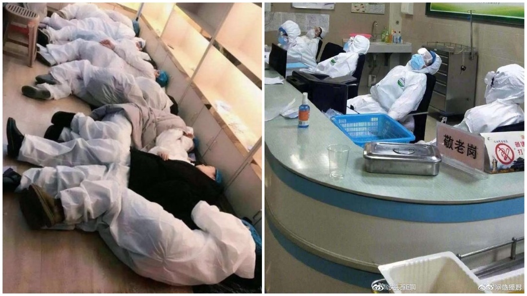 穿尿布上班席地而睡　第一線醫護人員照片流出網疼惜