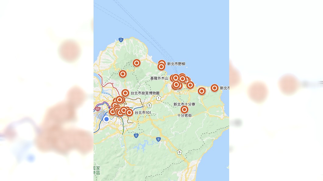 國家級警報中的網址曝光鑽石公主號旅客行蹤地圖。(圖/翻攝自手機畫面)
