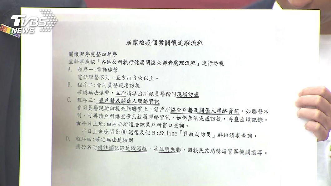 議員提居家檢疫名單未通知里長 北市:會提供