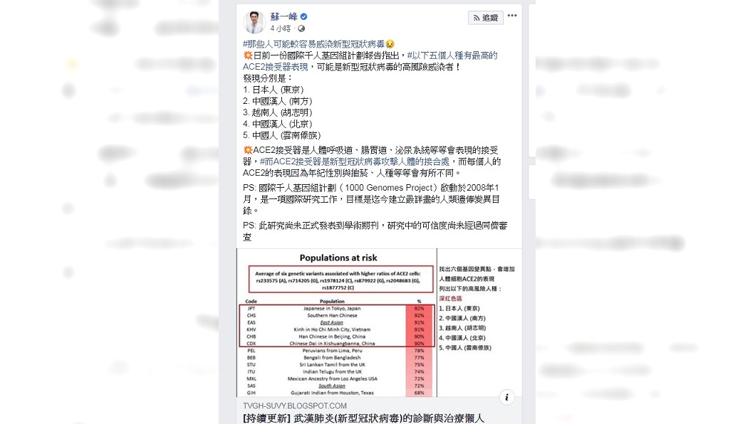 圖/翻攝自蘇一峰臉書