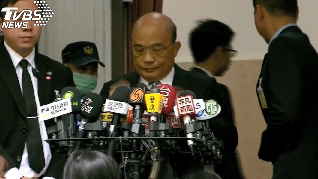 蘇貞昌被問劉樂妍反問媒體「你講的那是誰?」(圖/TVBS)