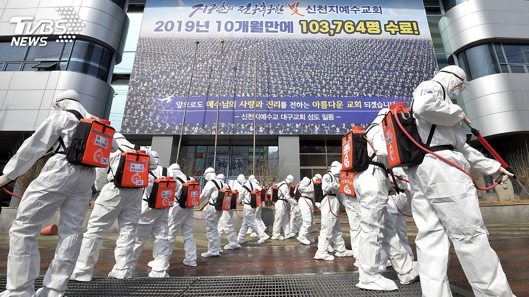 武漢肺炎韓國確診6成屬群聚感染 新天地最大宗