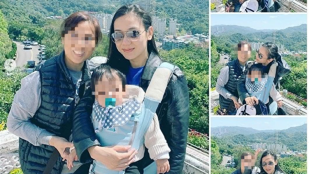 梁敏婷帶兒子去掃墓挨酸作秀。(圖/翻攝自梁敏婷IG)