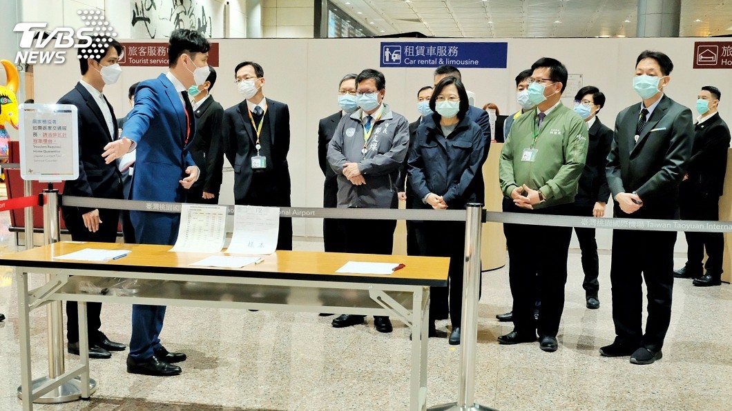 視察桃機　蔡總統：從國門到家門守住疫情防線