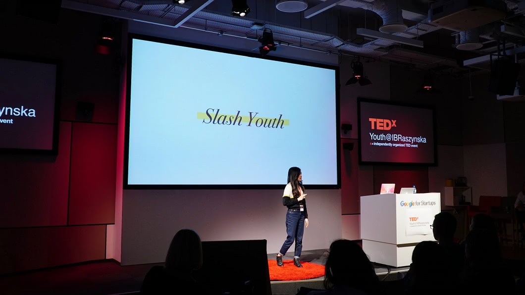 林薇曾受邀至TED演講。(圖/翻攝林薇臉書)