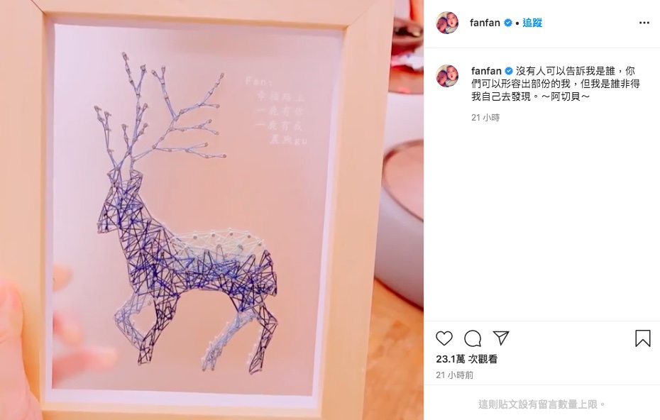 (圖/翻攝自范范 范瑋琪Facebook)
