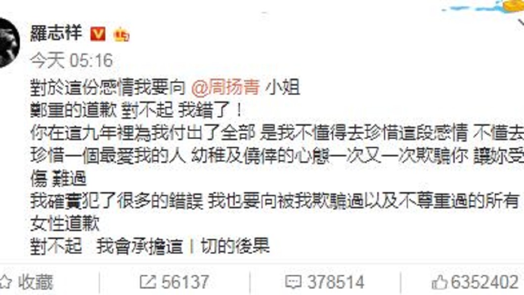 圖／翻攝自羅志祥微博