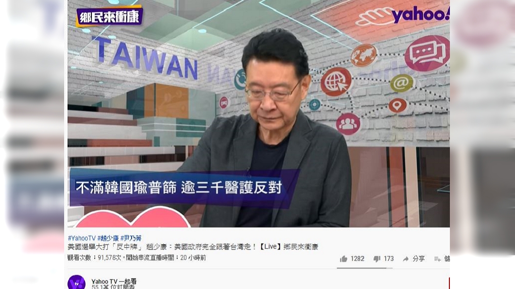 (圖/翻攝自Yahoo TV 一起看 Youtube頻道)