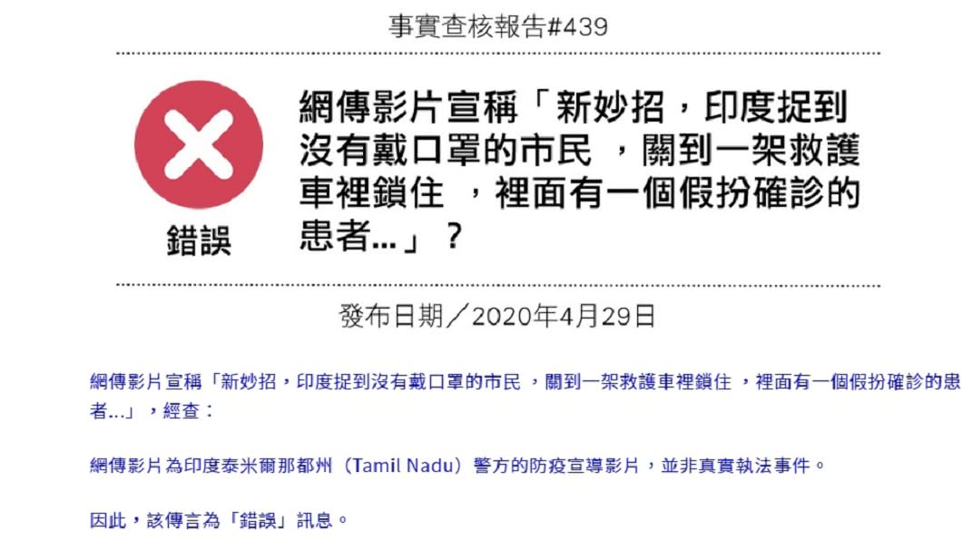 圖/翻攝自台灣事實查核中心