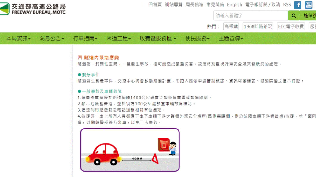 (圖/翻攝自交通部高速公路局)