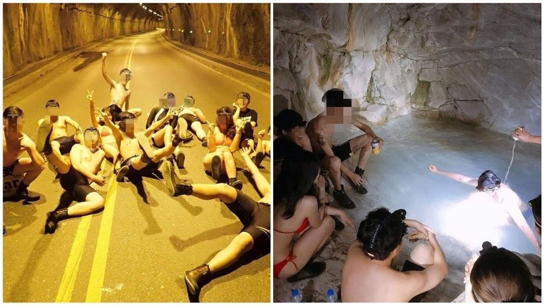 年輕男女夜闖太魯閣…倒啤酒在溫泉洗澡 網怒轟:想紅?