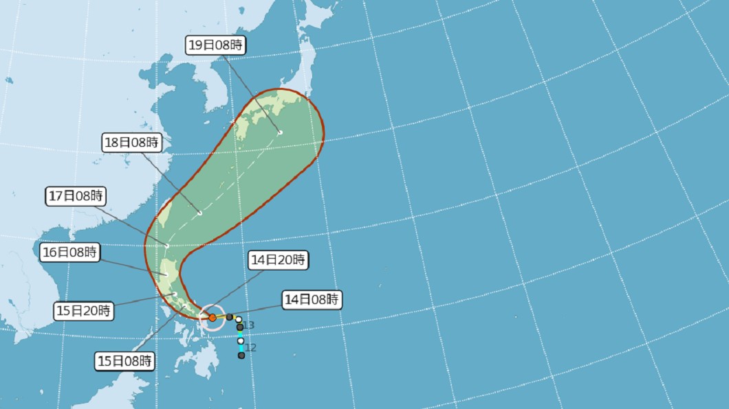 颱風黃蜂強度稍增強 預計17日最靠近台灣