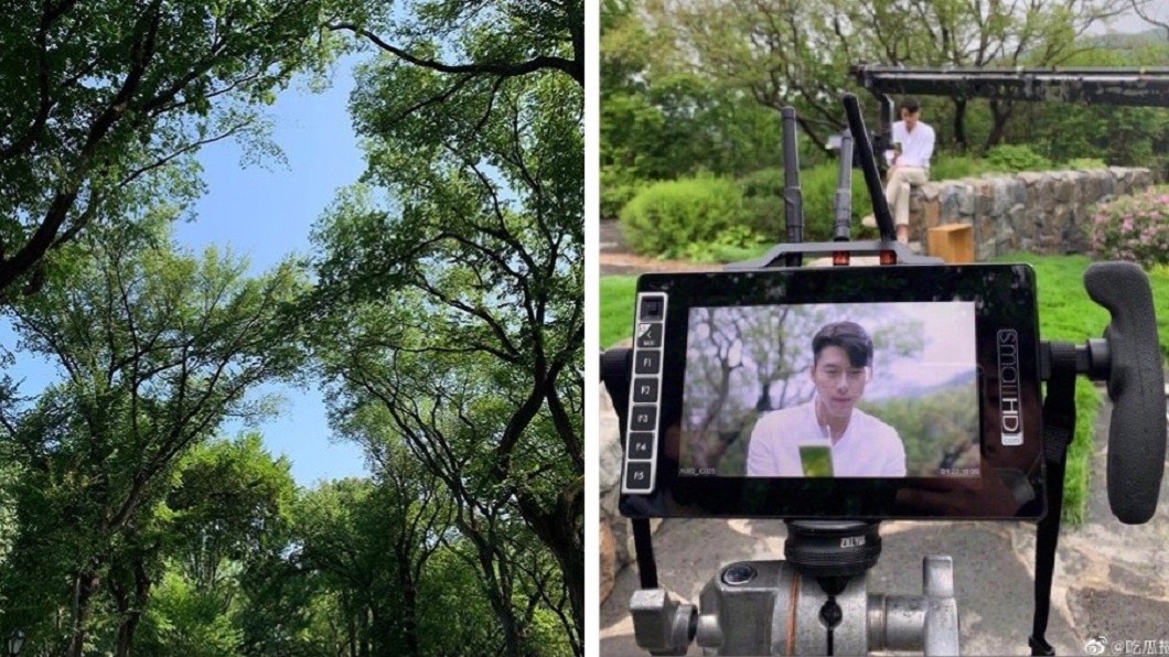 喬妹5月初在IG曬照(圖左),被發現和玄彬拍廣告的環境(圖右)雷同。(圖/翻攝自宋慧喬IG、微博)