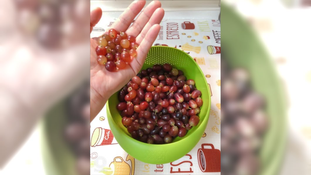 擔心農藥殘留!她用1招洗葡萄成果驚人:變晶瑩寶石