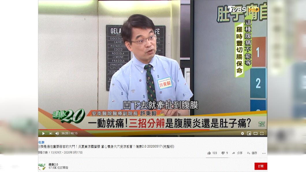 (圖／翻攝自《健康2.0》YouTube)