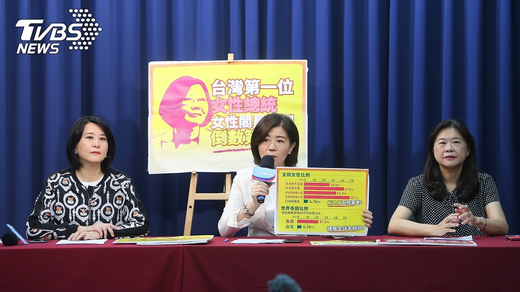 新內閣僅2位女性 國民黨:蔡總統漠視女性權益