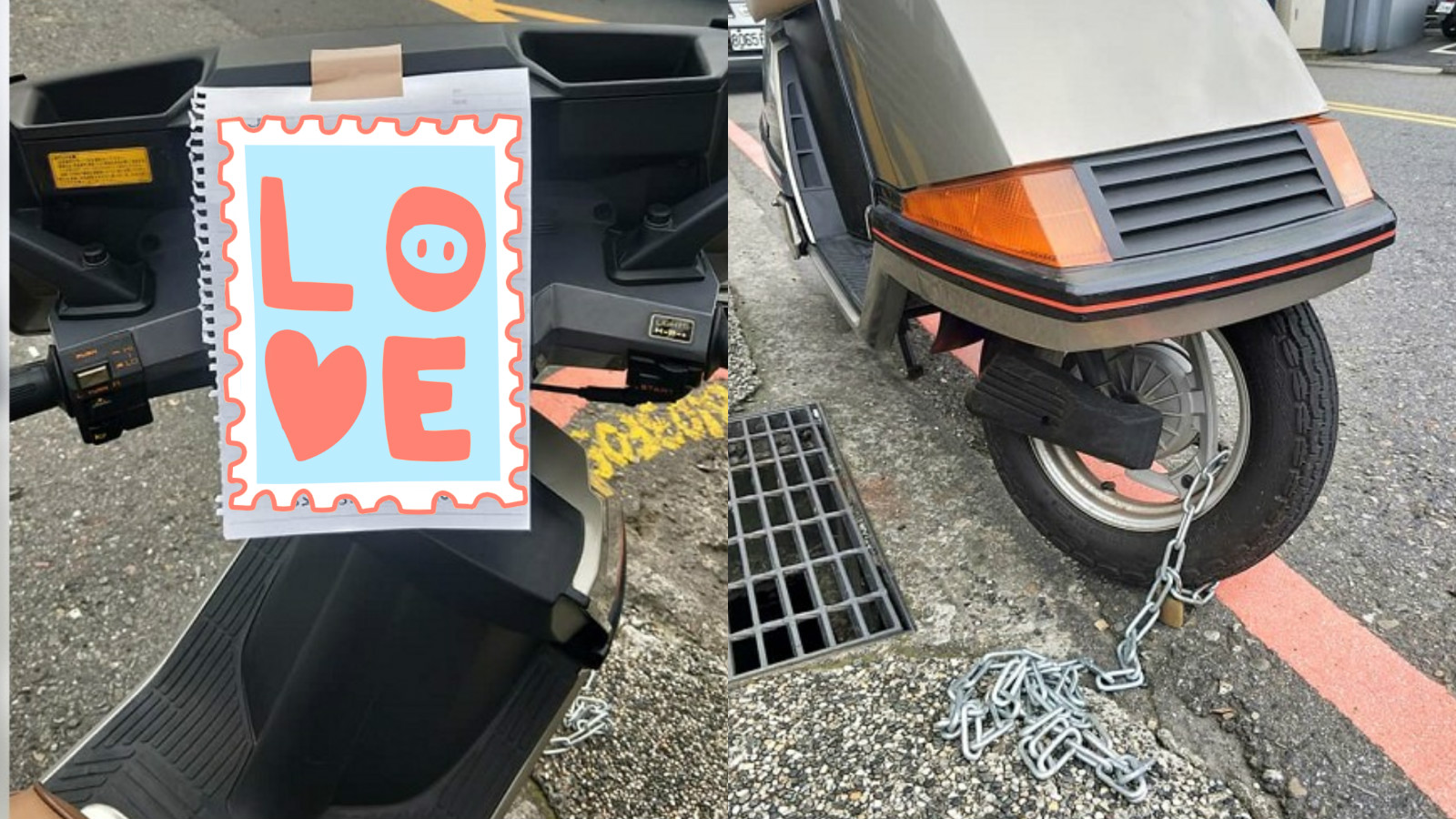 車停路邊突被鎖…他見一張小紙條 網笑瘋:愛情來得太快