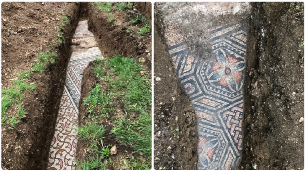 義北葡萄園挖出古羅馬遺址 馬賽克地板保存完美