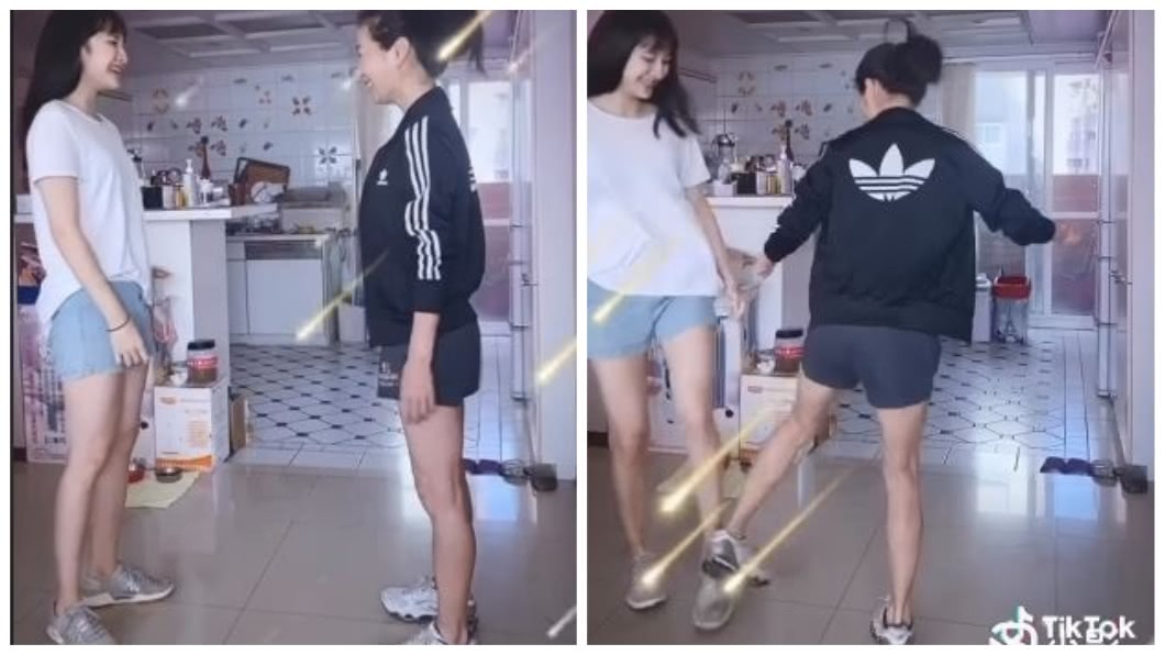 方文琳日前曬出一段和女兒共舞的影片,她白皙修長的美腿一點不輸給女兒。(圖/翻攝自方文琳臉書)