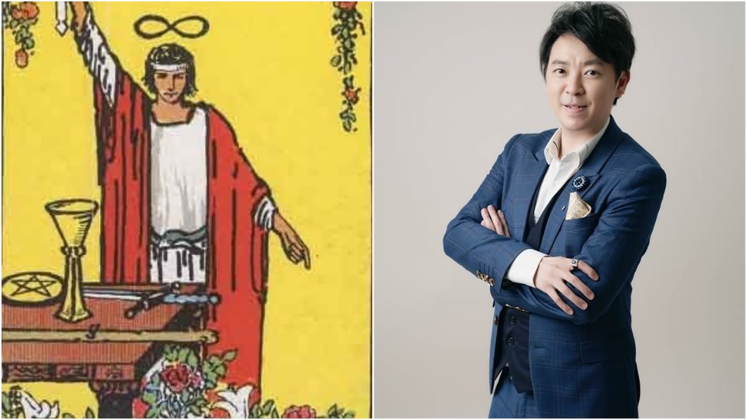 小孟老師預測韓國瑜未來將會北漂競選國民黨主席,有機會再掀韓流。(圖/翻攝自微博和小孟老師星座塔羅牌之清水孟臉書粉絲團合成)